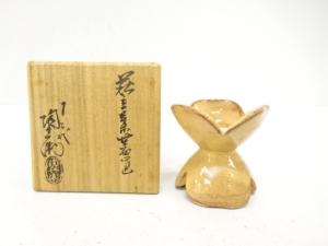 萩焼　十二代　田原陶兵衛窯造　三ツ葉　蓋置